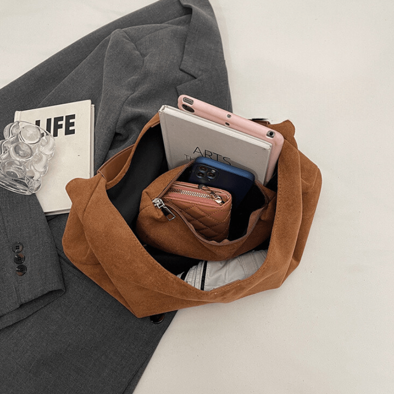 VELORA™ | 2-DELAD SUEDE VÄSKA