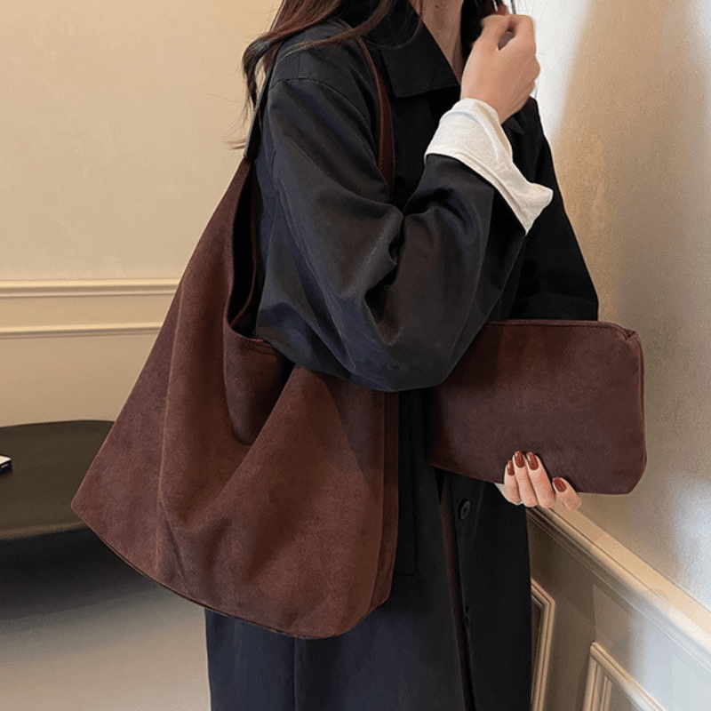 VELORA™ | 2-DELAD SUEDE VÄSKA
