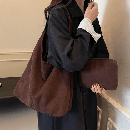 VELORA™ | 2-DELAD SUEDE VÄSKA