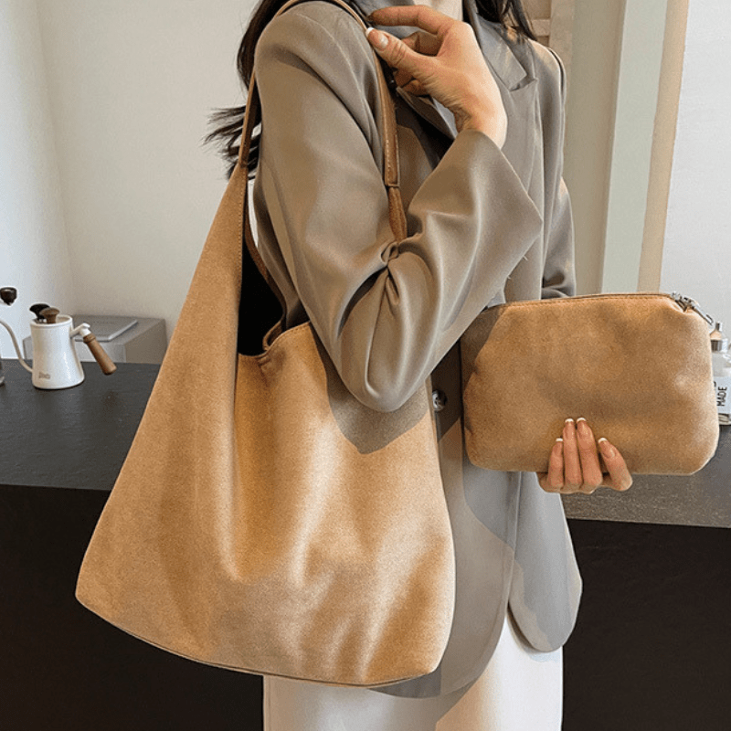 VELORA™ | 2-DELAD SUEDE VÄSKA