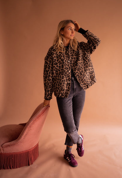 LEONA™ | TRENDIG JACKA MED LEOPARDMÖNSTER